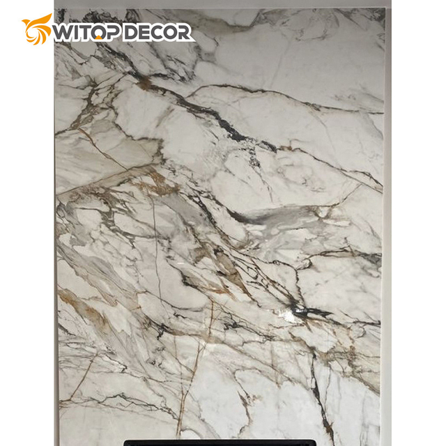 Imitation Marble Sheet Glossy PVC Marble UV Wall Panel for Interior Decoration