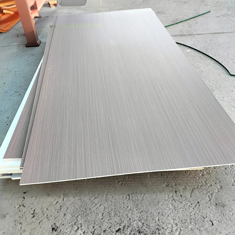 Easy Install Walnut Color Eco Wood Metal Laminate Decorative Cladding WPC Panels Wall