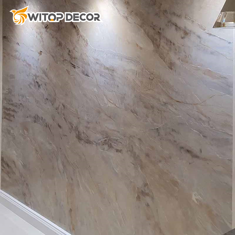 Custom Design 3D Printing UV Board Background PVC Marble Sheet for Interior Decoration