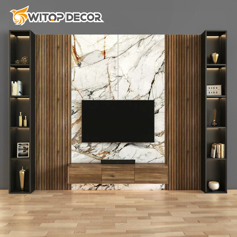 1220X2440 1220X2800 Modern Style Waterproof UV Marble Sheet Design Wall Decor PVC Sheet