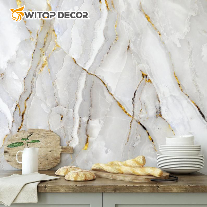 Low Prices Lightweight Wall Materials PVC UV Marble Sheet for Partition Wall Panel