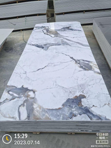 Hot Sale Marble Design Fireproof High Glossy UV PVC Marble Sheet