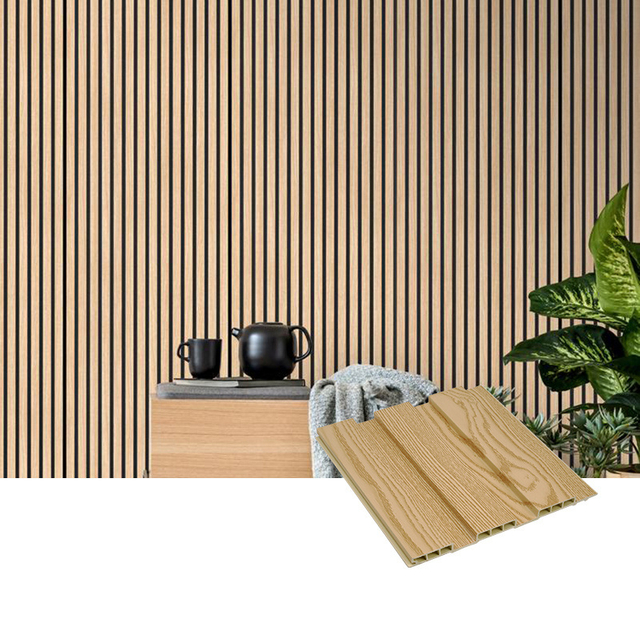 China Wholesale Factory Indoor Decor Wood Plastic Composite PVC Coating Cladding Fluted Wall Board Interior WPC Wall Panel