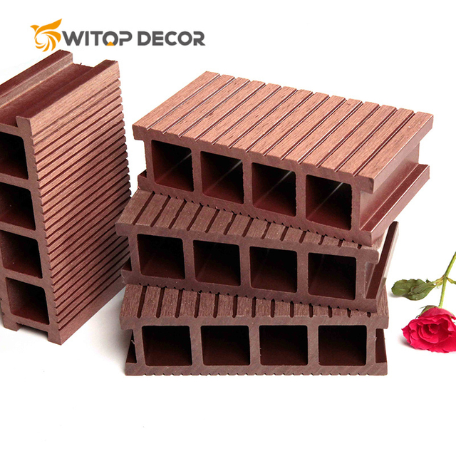 Engineered Flooring Outside Garden Balcony Wood Grain Composite Boards Wood Plastic Terrace Deck Solid WPC Flooring Interlocking