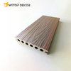 Backyard WPC Decking Easy Install Round Holes WPC Crack-Resistant Composite Decking