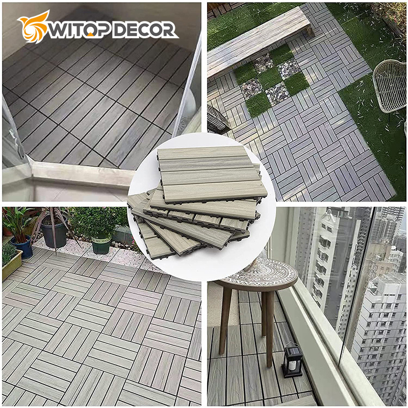 Anti Scratched Wood Grain WPC Co-Extrusion Outdoor Decking for Terrace