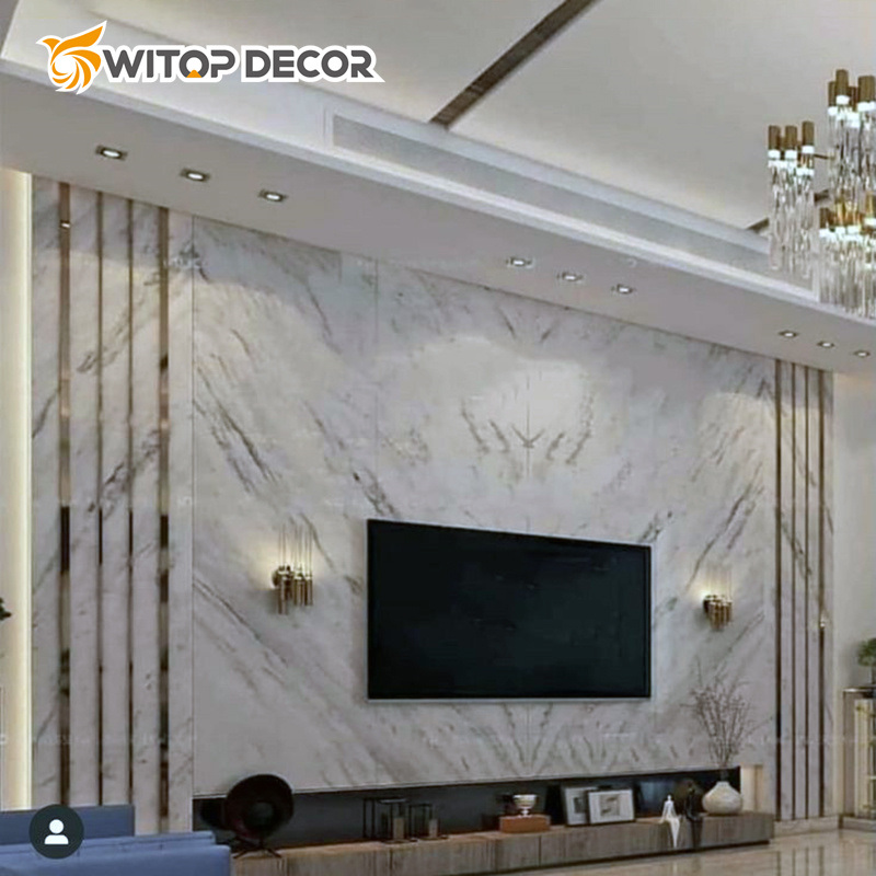 Waterproof Interior Decorative UV PVC Sheet Marble Alternative PVC Sheet