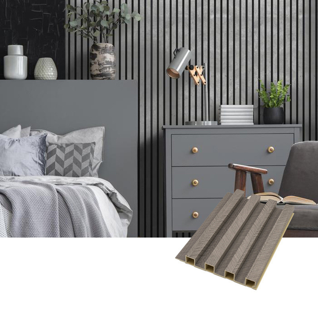 China Supplier Water Proof Wood and Plastic Composite WPC Fluted Wall Panel Board