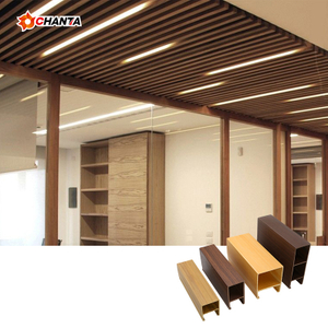 WPC Modern Wood Ceiling Tiles PVC Ceiling Panels for Interior Decoration