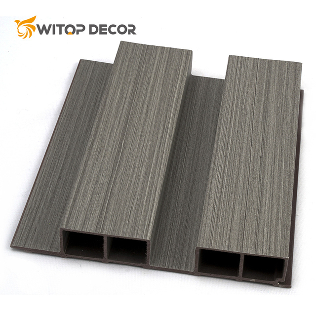 Interior Decoration Waterproof Flame Retardant Brown Wood Texture 160mm WPC Strip Wall Board