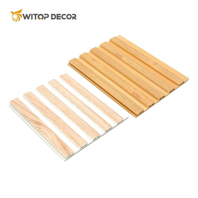 Interior Decorative Easy Install Office Waving WPC Wall Panel