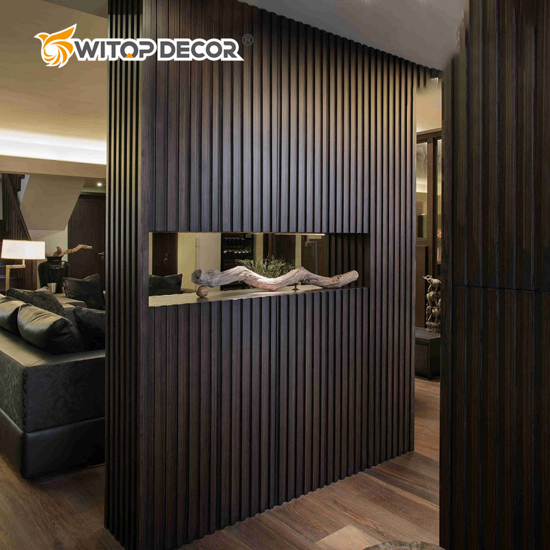 Multi Color Indoor Decorative WPC Wall Boards Fluted Interior Wall Panel