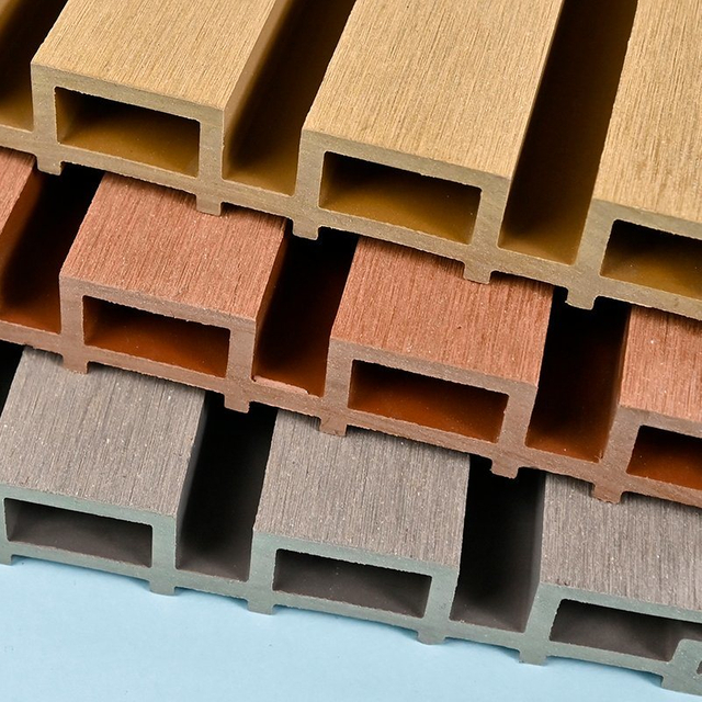 Background Decor Panel Customized Wooden Color WPC Wall Cladding