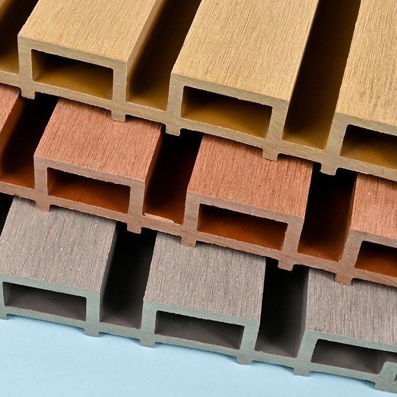 Background Decor Panel Customized Wooden Color WPC Wall Cladding