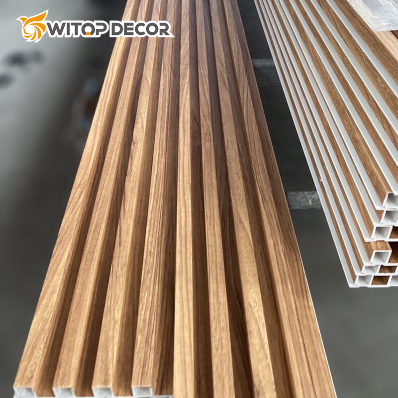 3D Wava Style Wood Plastic Waterproof Sheet WPC Panel for Wall