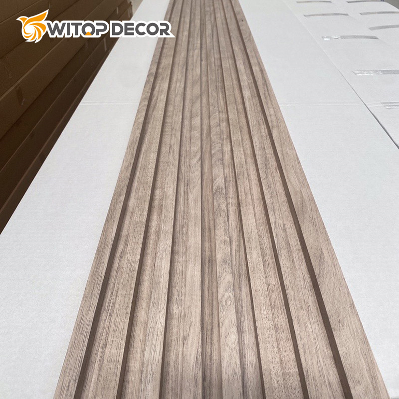 Fluted Wall Panels Waterproof WPC Wall Panel Indoor Decoration