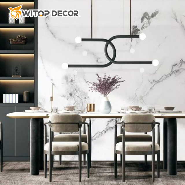 WPC Customized Background Board Bamboo Wood Fiber Marble Wall Panel Modern Marble Bamboo Charcoal Board
