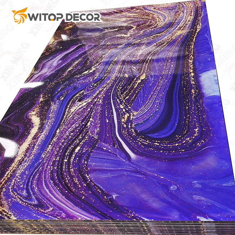 UV Coated Artificial Marble PVC Board PVC UV Sheet