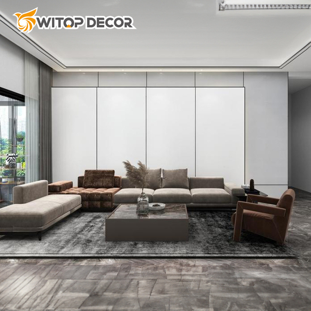 Witop WPC High Quality 1220*3000mm Charcoal Panel Wood Veneer Bamboo Charcoal