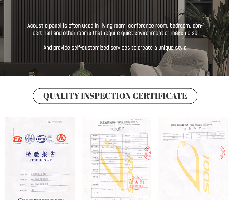 Polyester Acoustic Plain Panel of Wall Covering