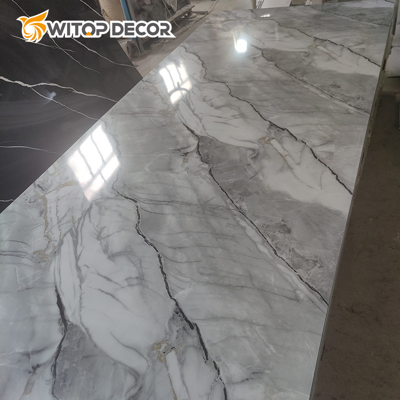 High Glossy Marble Plastic UV Board PVC Decorative Sheet