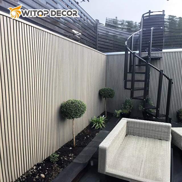 Outdoor Waterproof WPC Wall Clad Decorative Wall Cladding Panel Wall Exterior Cladding