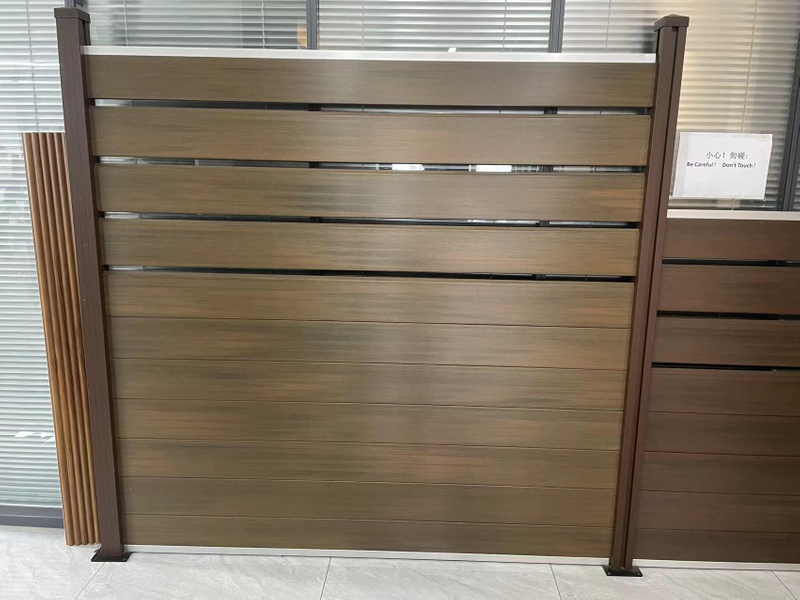 DIY Easy Installation WPC Fence for Garden and Vila with Gap Full Private Aluminum Fencing
