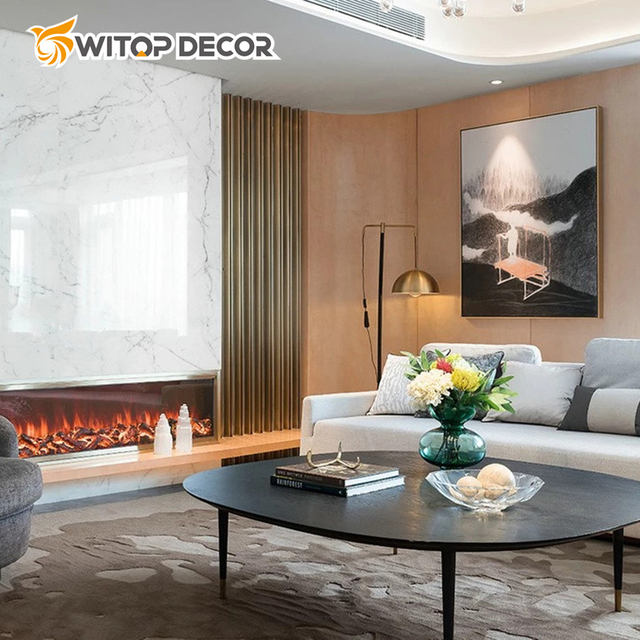 3D Modern Design Carbon Crystal Panel Bamboo Charcoal Veneer