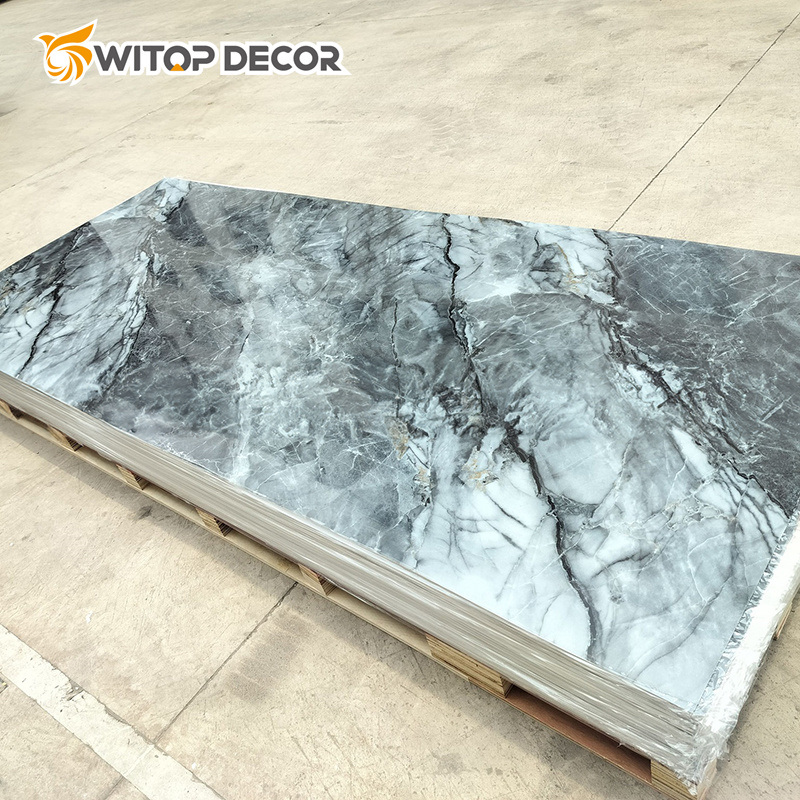 High Strength and Durability 1200*2400mm Size Artificial Stone UV Marble Sheet
