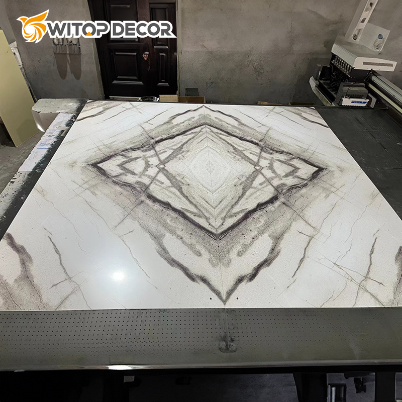 New Interior PVC Wall Panels UV Coating Plastic Marble Sheets