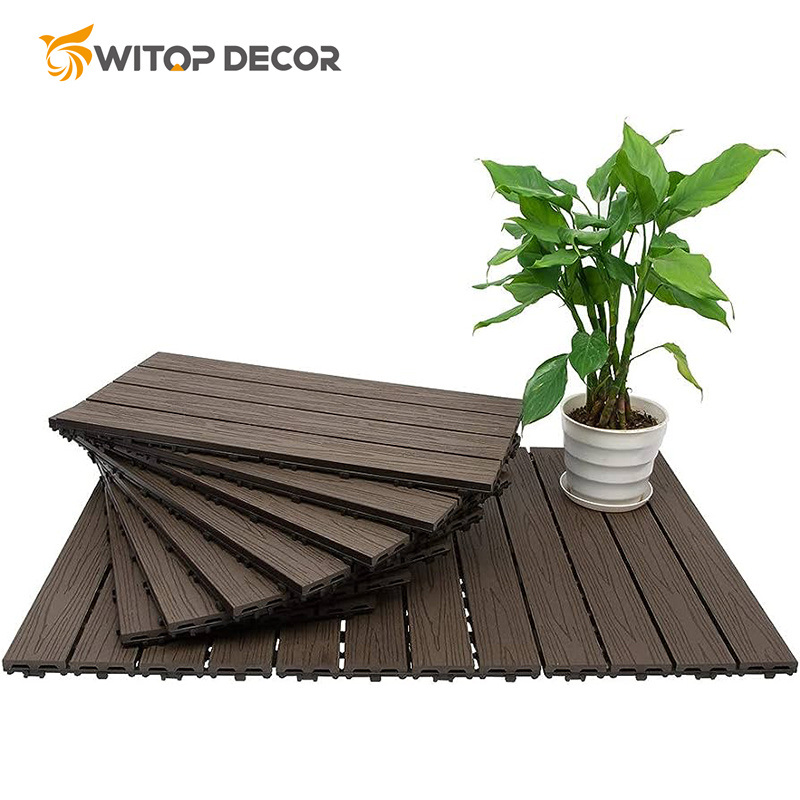 Hot Sale Wood Plastic Composite Outdoor Flooring WPC Decking Interlocking