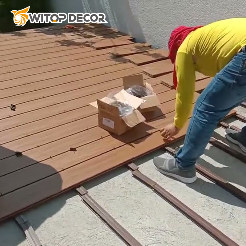 WPC Outdoor Decking Wood Plastic Composite Co Extrusion Decking Flooring WPC Decking