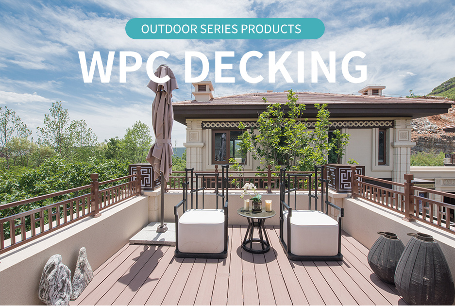 More Color No Glue Environmental Protection WPC Round Hollow Co-Extrusion Decking