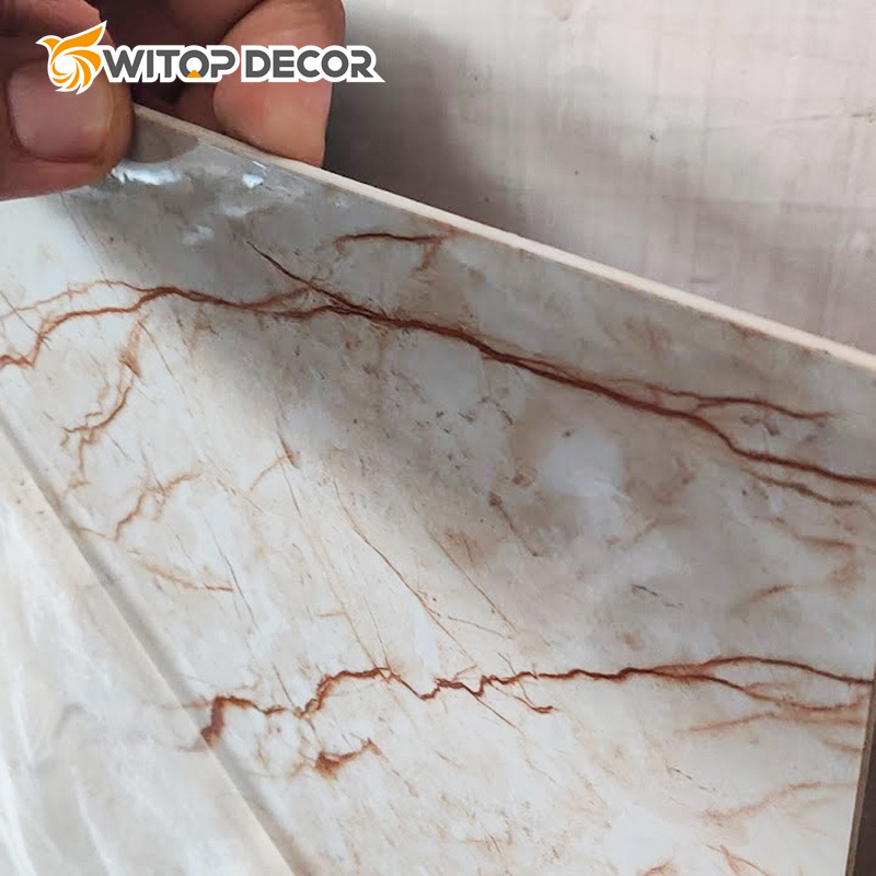 High Glossy 3mm PVC UV Coated Marble Board for Home Decoration