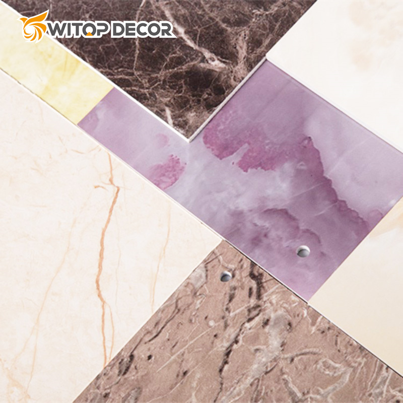 Popular Good High Glossy 3D Printing Marble Sheet UV Coating PVC Marble