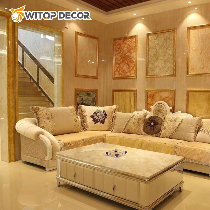 1220*2800*3mm Best Decorative PVC Marble Sheet Acrylic Wall Panel UV Panel