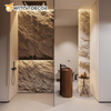 Factory Direct Selling Outdoor Stone PU Decorative 3D Artificial Wall Panels PU Square