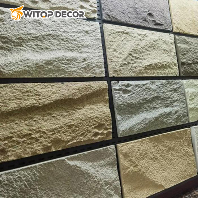 Artificial Stone Type Lightweight Polyurethane PU Faux Stone Exterior Wall Cladding Panel