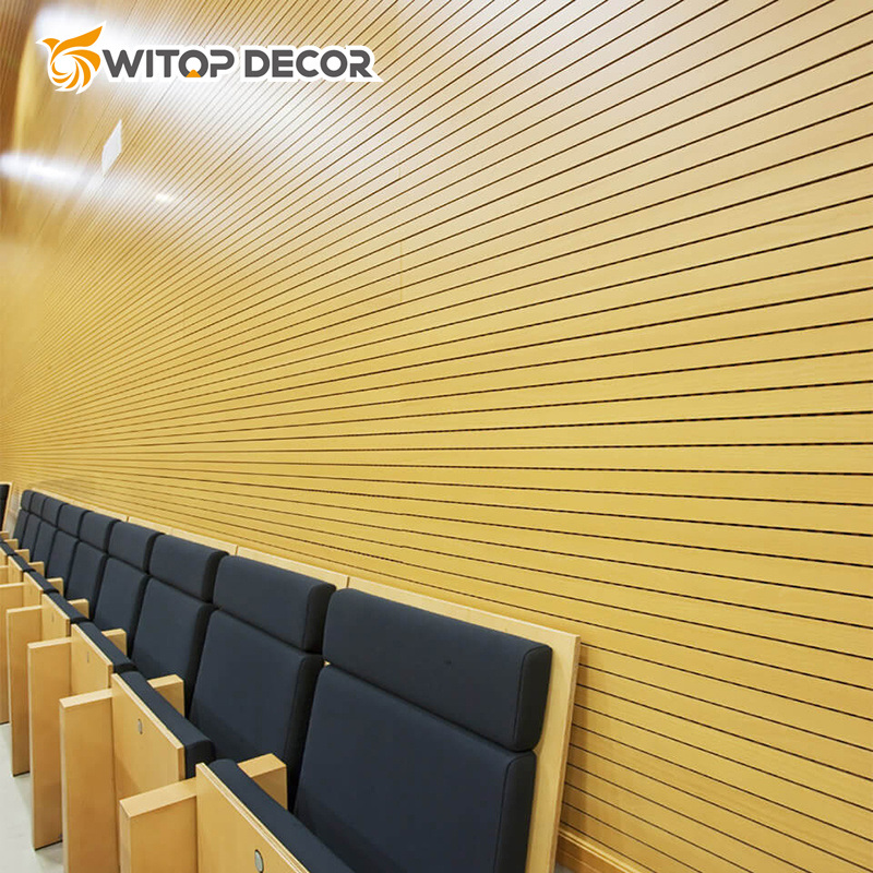High Density Basic Acoustic Panels Slat Wood Wall Panels for Interior Wall Decor