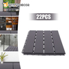 Hollow Balcony Anti-Slip Wood Plastic Composite WPC Co-Extrusion Decking