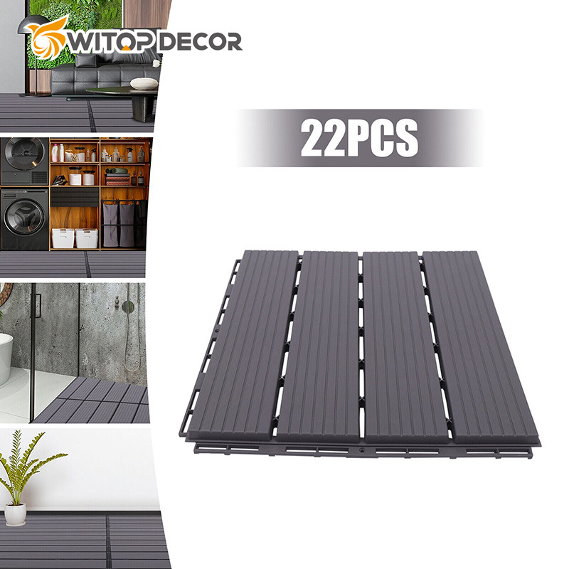 Hollow Balcony Anti-Slip Wood Plastic Composite WPC Co-Extrusion Decking