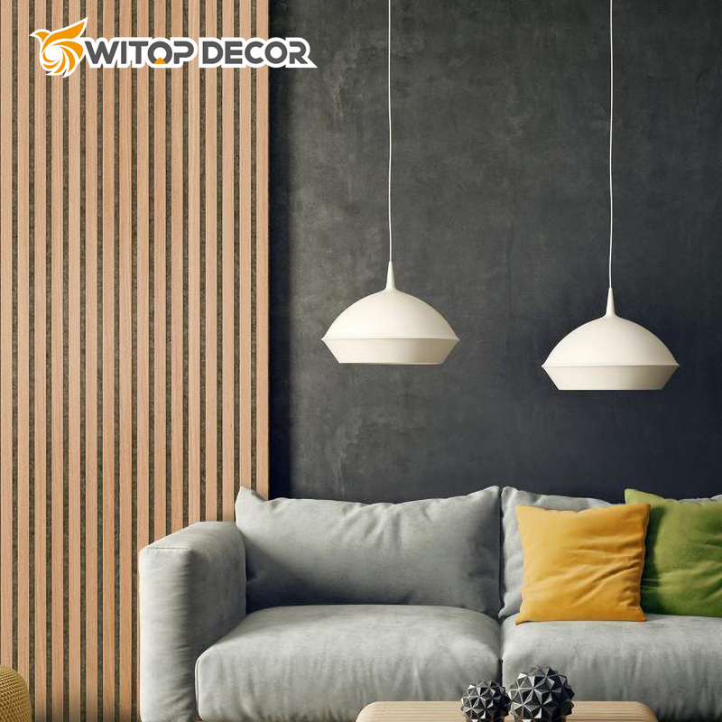 DIY 21mm Natural Walnut and Oak Acoustic Slat Wood Wall Panels for Home