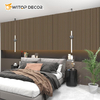 Acoustic Slat Panel Pet Wrapped MDF Colors 60X60 Cm Slats Wall Panel