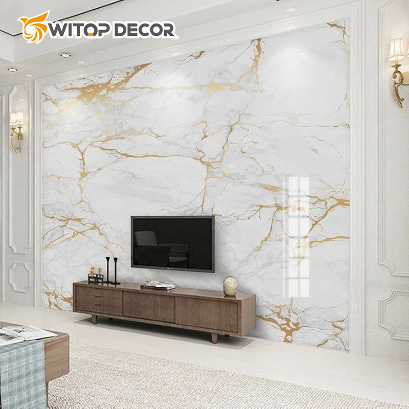 3mm High Glossy Marble Patterned Scratch Resistant Board PVC UV Sheet