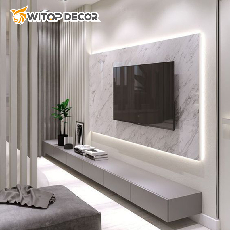3D Design PVC Marble Sheet Marble Alternative Panel Plastic UV Sheet PVC Panel