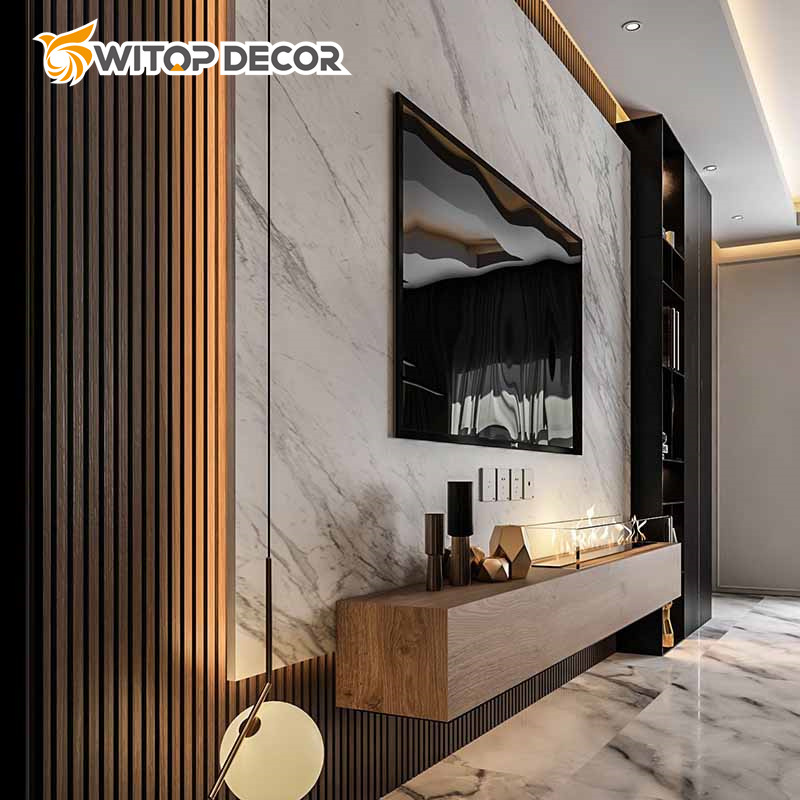 Durable Customized Interior Decoration PVC Wall Panels Marble Sheet Board