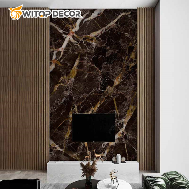 Waterproof Interior Wall Panels UV PVC Imitated Marble Sheet for Interior Decoration