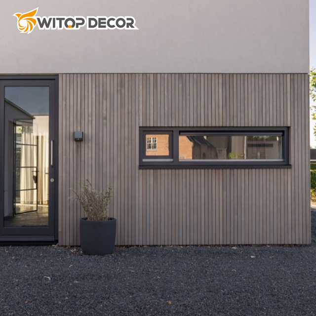 Contemporary Style Waterproof Laminated Exterior WPC PVC Great Wall Panels