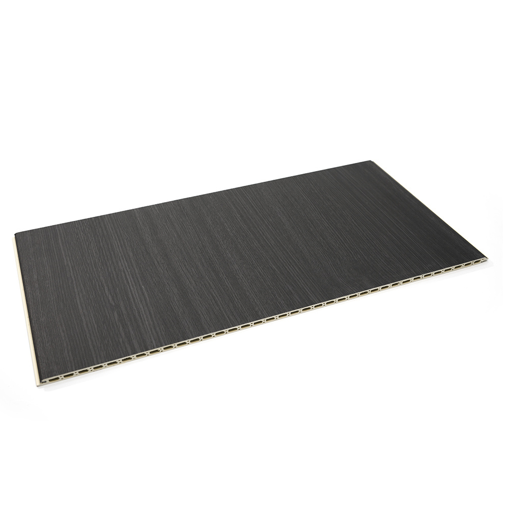 Formaldehyde Fireproof Waterproof Slatted 3D Pure Colour WPC Interior Fluted Wall Panel