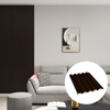 Formaldehyde Fireproof Waterproof Slatted 3D Pure Colour WPC Interior Fluted Wall Panel